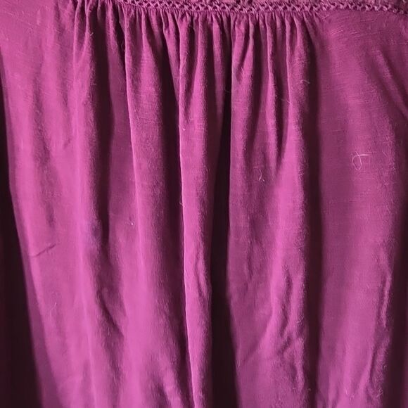 Merona Purple Short Sleeve Top Xs Blouse Sleeveless Top Shirt Womens Spring - Picture 9 of 12